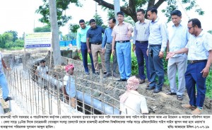 রাজশাহী ওয়াসার উন্নয়নমূলক পাইপ লাইন বসানো কাজ উদ্বোধন ও সাইট পরিদর্শন